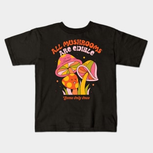 Edible Mushrooms Kids T-Shirt